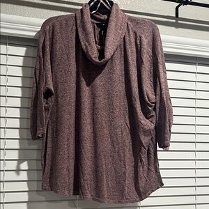 Ali Miles Mauve Cowl Neck Jersey Top